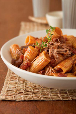 Duck and Porcini Ragu with Rigatoni