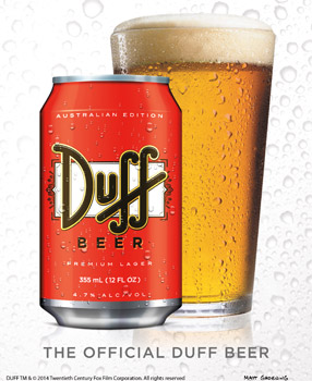 The Official Duff Beer is coming to Australia