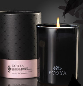 Burn Greener, Cleaner Ecoya natural soy wax candles