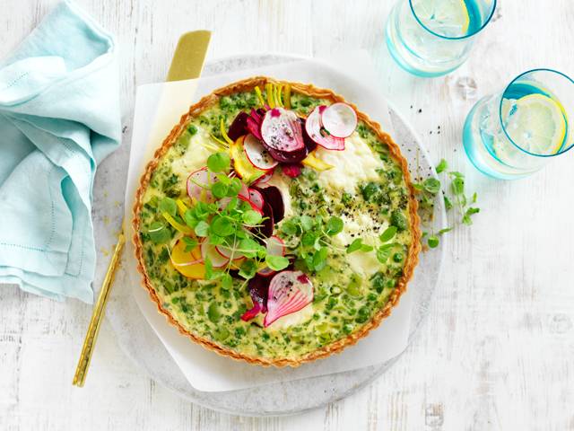 Summer Vegetable Tart With Mixed Beet Salad