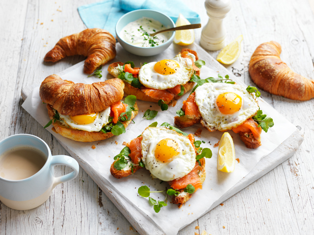 Egg and Trout Croissants