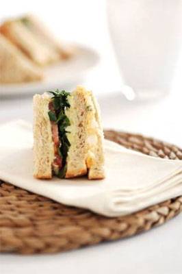 Egg, Watercress and Avocado Ricotta Sandwiches