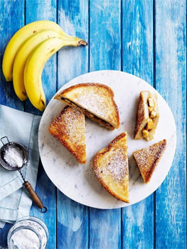 Elvis Banana and Peanut Butter Pan Toasties