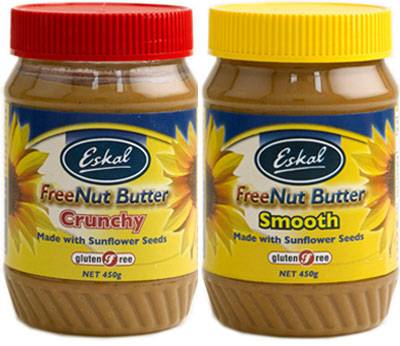 Eskal Nut Free, Dairy Free, Gluten Free foods like Spreads, Chocolate & Pretzels