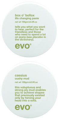 Evo Box O' Bollox Texture Paste and Cassius Cushy Clay