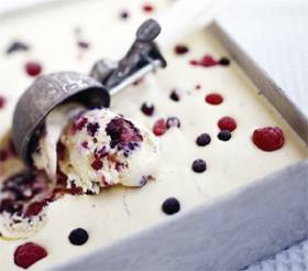 Vanilla Berry Ice Cream