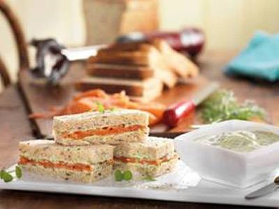 Salmon and Horseradish Finger Sandwiches