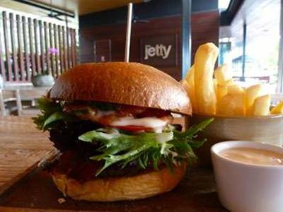 The Jetty South Bank's Wagyu Hamburger