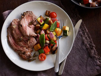 French Butterflied Lamb Leg with Ratatouille