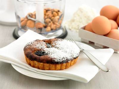 Apple, Prune and Roasted Hazelnut Frangipani Tart