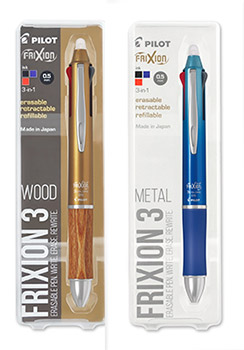 Frixion Metal and Wood 3 in 1 Erasable Ink Pens