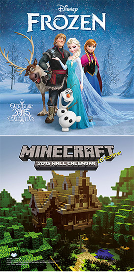 Frozen & Minecraft Calendars