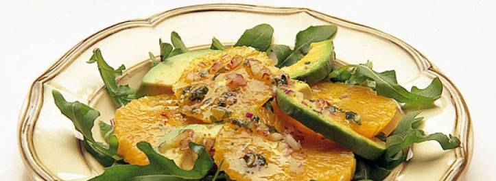 Orange and Avocado Salad with Zesty Dressing