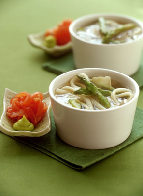 Chinese Chicken Noodle Soup & Gingered Vegetable Soup