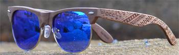 Golden Coconut Creations Engraved Wooden Sunglasses