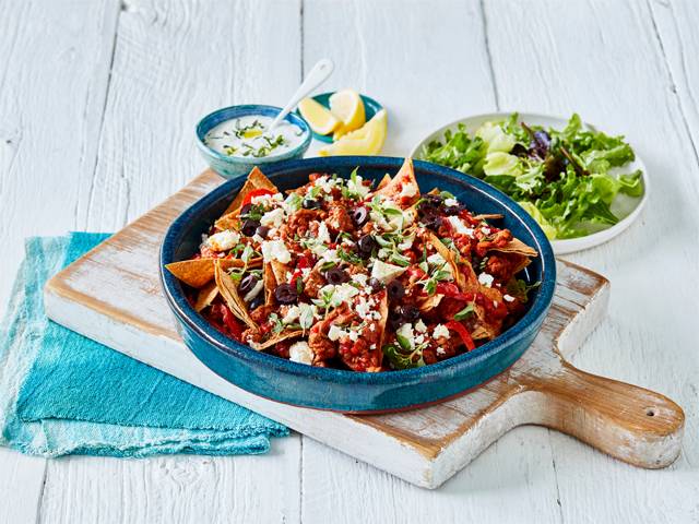 Nacho, nacho lamb! Greek Lamb Mince Nachos