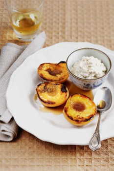 Grilled Peaches with Vanilla Ricotta