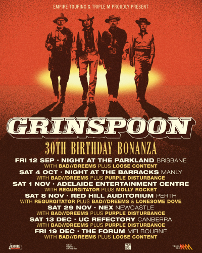 Grinspoon Announce their 30th Birthday Bonanza! Tour