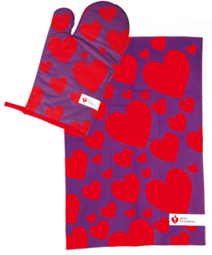 Heart Foundation Teatowel & Ovenmit Kit