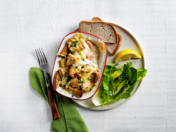 Helga's Gluten Free Easy Gratin Fish Pie