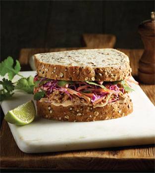 Cafe Style Pulled Pork Slaw Sandwich