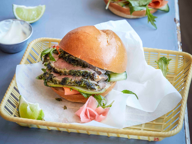 Wasabi and Herb Lamb Rump Roast Buns