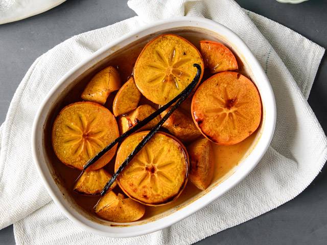 Honey Baked Persimmons