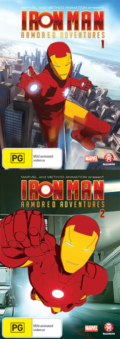 Iron Man Armored Adventures Vol 1 & 2 DVD Packs