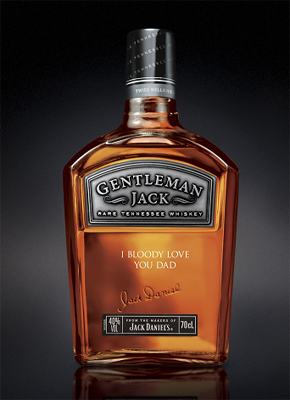 Personalised bottles of Gentleman Jack exclusively for Fathers Day
