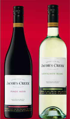 Jacob's Creek Pinot Noir and Sauvignon Blanc 2012
