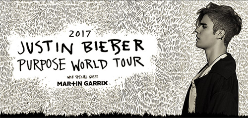 Justin Bieber Purpose World Tour Tickets