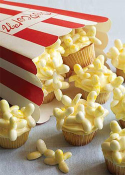 Jelly Belly Movie Popcorn Cupcakes