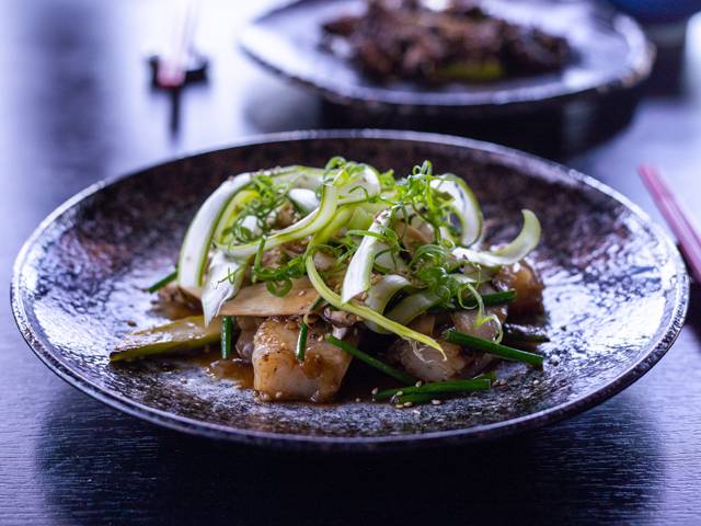 King Brown Mushrooms with Noodles