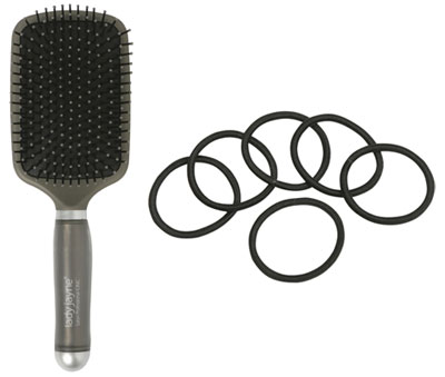 Lady Jayne Paddle Brush and Snagless Elastics