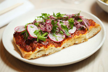 Lamb Flatbread with Parsley and Sumac Salad