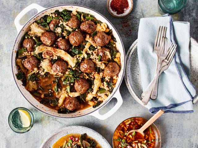 Lamb Kefta, Smoked Eggplant and Almonds