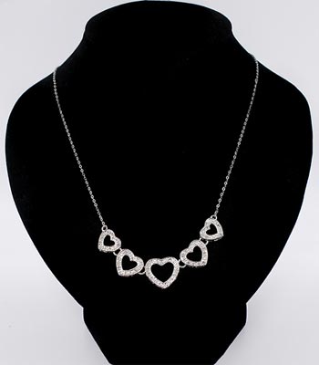 Castellani Diamond Encrusted Heart-Shaped Necklace valued at $1,350.00
