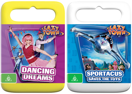 Lazy Town Dancing Dreams & Sportacus Saves the Toys DVDs