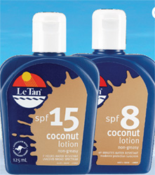 Le Tan Coconut Sunscreen SPF 8 & 15