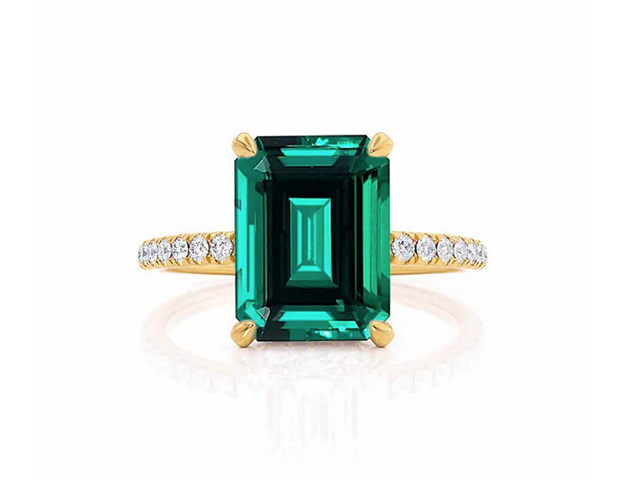 The Distinctive Balance of an Emerald and Diamond Engagement Ring