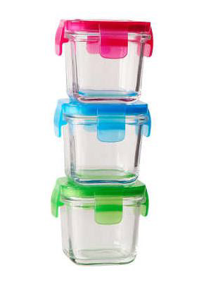 Littlelock Glass Food Storage Containers for Little People