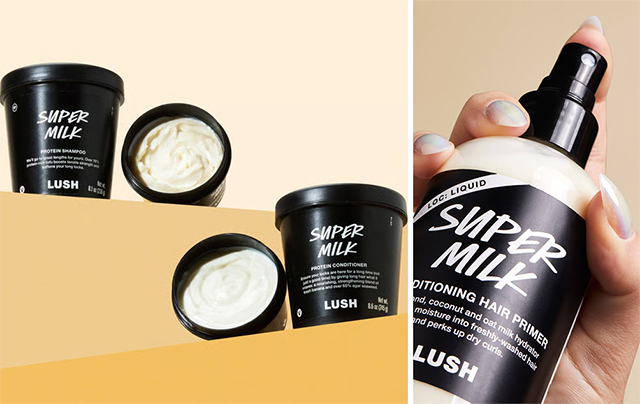 Lush Super Milk Shampoo, Conditiioner and Primer