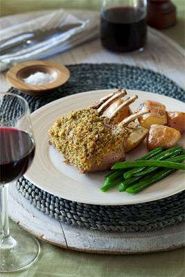 Rack of Lamb with Macadamia and Herb Crust
