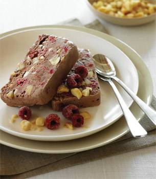 Macadamia Raspberry Ice Cream Log