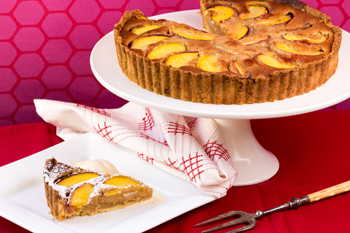 Nectarine and Macadamia Tart