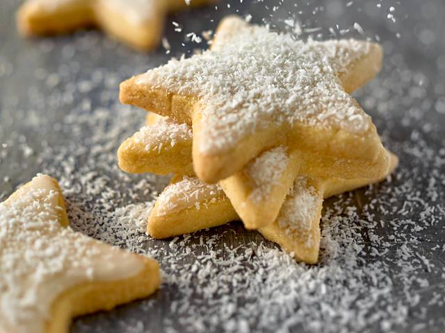 Coconut and Lemon Shortbread Stars