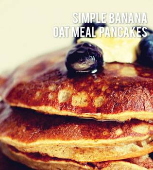 Simple Banana Oatmeal Pancakes