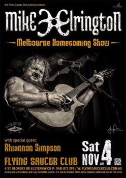 Mike Elrington Homecoming Show with Rhiannon Simpson