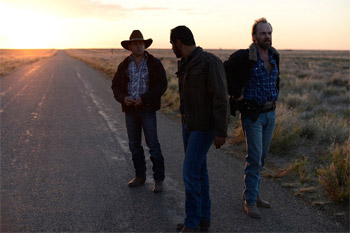 Hugo Weaving and Ryan Kwanten Mystery Road