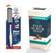 Neat Feat Heel Scraper with bonus Heel Balm & Foot Scrub Soap